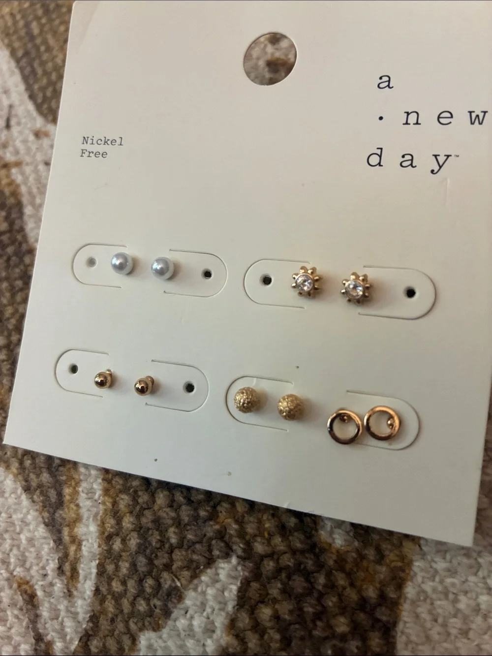 A New Day Gold Stud Earrings - Partial Set (5 Pairs) - NWT